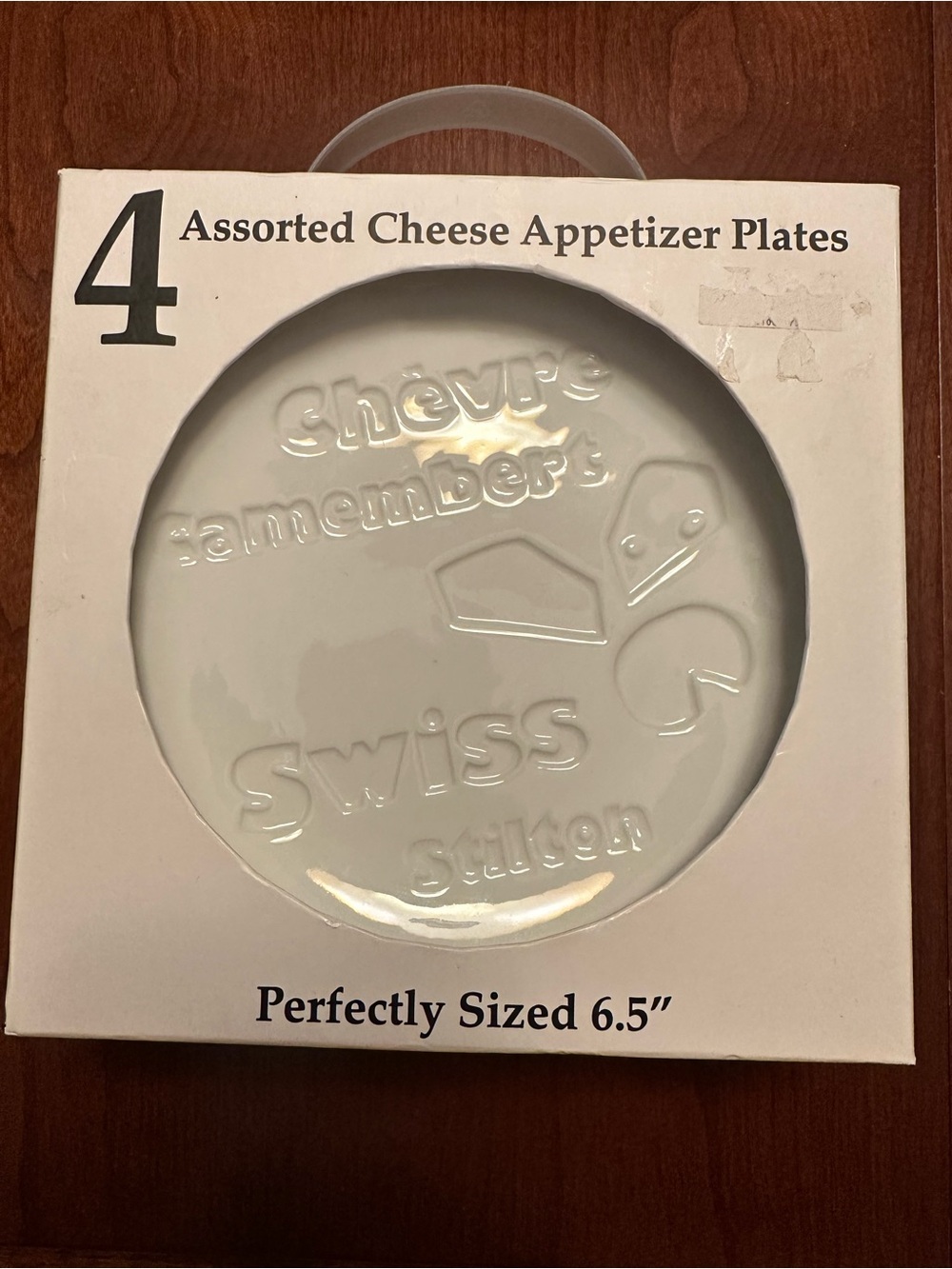 Assorted Cheese Appetizer Plates - White (Set of 4)